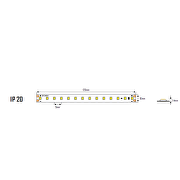Striscia LED professionale con controllo di corrente costante 7.5W/m, 4200K, 48V DC, 112 LEDs/m, SMD2835, 10m, IP20