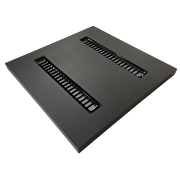 Panneau LED pour montage en saillie 600x600, UGR<19, 40 W, 4 000 K, 130 lm/W, 90°, 220 V-240 V AC, noir, IP20