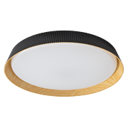 Lampada da soffitto LED CCT dimmerabile con telecomando nero/legno, max.72W, 3000K-6000К