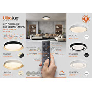 Lampada da soffitto LED dimmerabile CCT con telecomando beige/legno, max.72W, 3000K-6000К