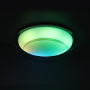 Lampada da soffitto LED dimmerabile ССТ+RGB con telecomando, quarzo fumé, 28W+5W, 3000K-6000К+RGB