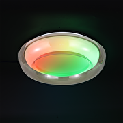 Lampada da soffitto LED dimmerabile ССТ+RGB con telecomando, quarzo fumé, 28W+5W, 3000K-6000К+RGB