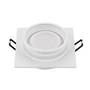 Cornice decorativa per downlight da soffitto, low-glare, quadrata, GU10, bianca, fissa, IP20