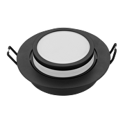 Cornice decorativa per downlight da soffitto, low-glare, rotonda, GU10, nera, mobile, IP20
