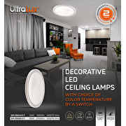 Plafoniera LED CCT, 24W, 3000K/4000K/6500К