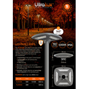 LED-Parkleuchte mit programmierbarem Treiber 50W, 4000K, 220V-240V AC, IK08, IP66