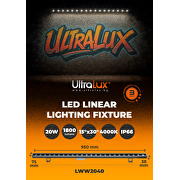 Apparecchio lineare LED 20W, 4000К, 220V-240V AC, 15°x30°, IK08, IP66