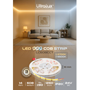 Striscia LED professionale 14W/m, 2700K-6500K, 24V DC, COB, 5m, IP20