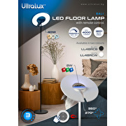Lampada a LED CCT+RGB con regolazione a distanza, circolare, nera