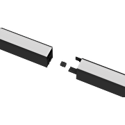 Lampada lineare LED CCT, modulare, nera, 1,2 m, 40 W