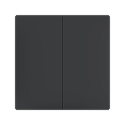 Interruttore cinetico wireless RF, doppio canale, IP65, nero