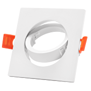 Confezione bonus 4+1 Cornice per faretto da soffitto 5 pz./scatola, quadrata, mobile, bianca, plastica, IP20