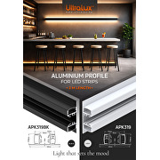 Profilo in alluminio per striscia LED, 3m, doppio