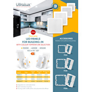 LED Einbaupanel, Viereck 24W, 3000K/4000K/6500K, 220-240V AC, IP54