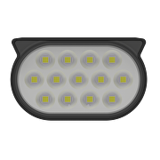 Luminaire solaire LED pour jardin/mur CCT+RGB, 90°, IP65
