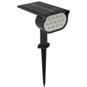 Luminaire solaire LED pour jardin/mur CCT+RGB, 90°, IP65