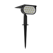 Luminaire solaire LED pour jardin/mur CCT+RGB, 90°, IP65