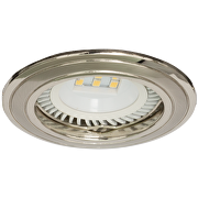 Cornice downlight da soffitto, rotonda, nichel satinato/nichel, fissa, IP20